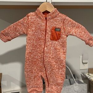 EDDIE BAUER Orange Fleece Bodysuit